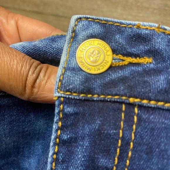 Nicki Minaj Blue Gray Denim Acid Wash Mid Rise Jeans Women's 16 - Picture 9 of 9